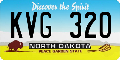 ND license plate KVG320