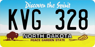 ND license plate KVG328