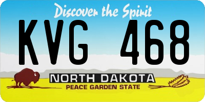 ND license plate KVG468