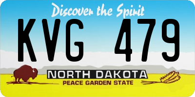 ND license plate KVG479