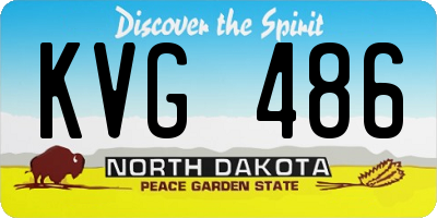 ND license plate KVG486