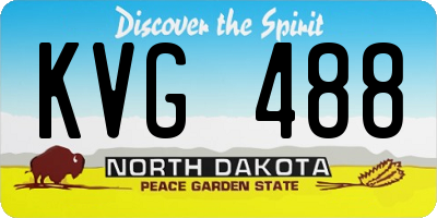 ND license plate KVG488