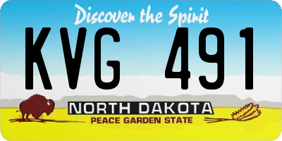 ND license plate KVG491