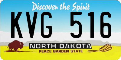 ND license plate KVG516