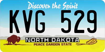 ND license plate KVG529