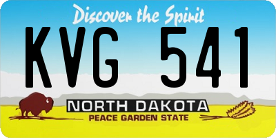 ND license plate KVG541