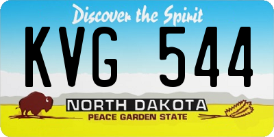 ND license plate KVG544