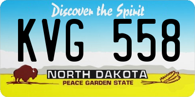 ND license plate KVG558