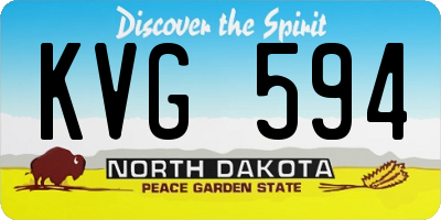 ND license plate KVG594