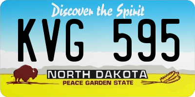 ND license plate KVG595