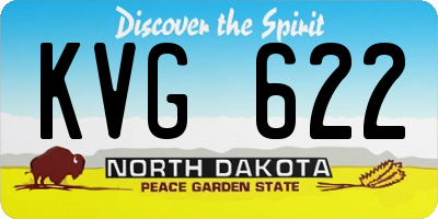 ND license plate KVG622