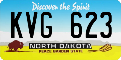 ND license plate KVG623
