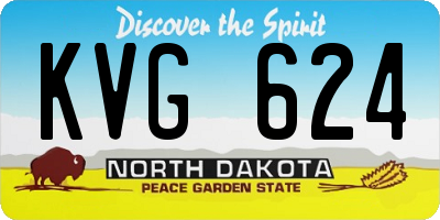 ND license plate KVG624