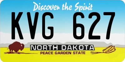 ND license plate KVG627