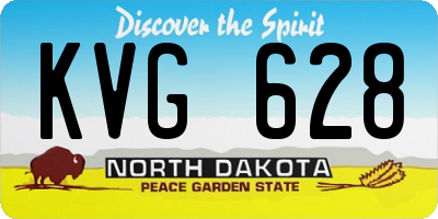 ND license plate KVG628