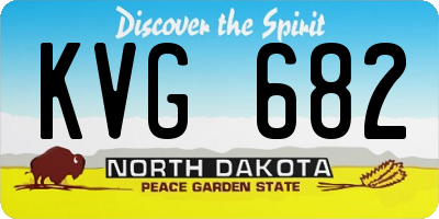 ND license plate KVG682