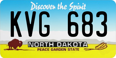 ND license plate KVG683