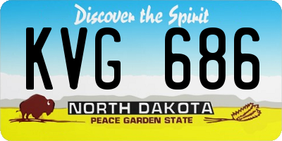 ND license plate KVG686