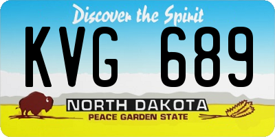 ND license plate KVG689
