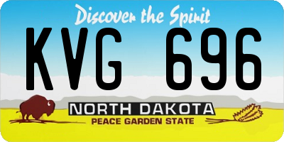 ND license plate KVG696