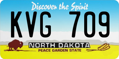 ND license plate KVG709
