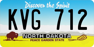 ND license plate KVG712