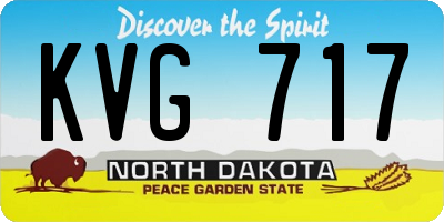 ND license plate KVG717