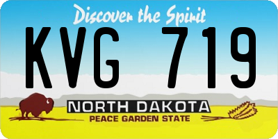 ND license plate KVG719