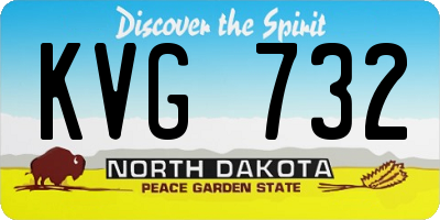 ND license plate KVG732
