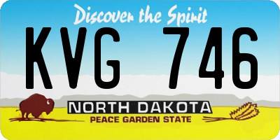 ND license plate KVG746