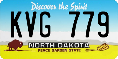 ND license plate KVG779