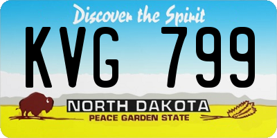 ND license plate KVG799
