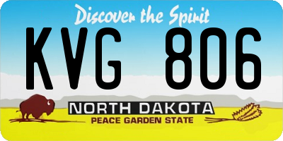 ND license plate KVG806