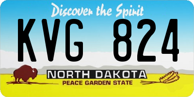 ND license plate KVG824