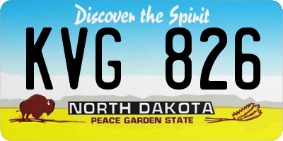ND license plate KVG826