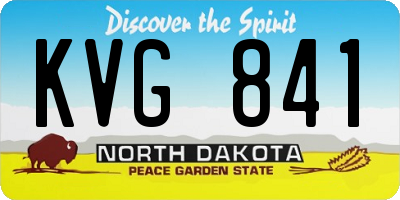 ND license plate KVG841