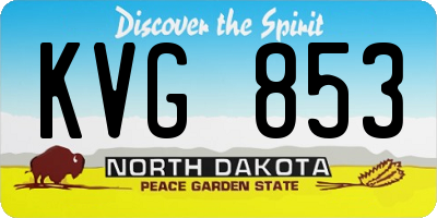 ND license plate KVG853
