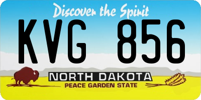 ND license plate KVG856