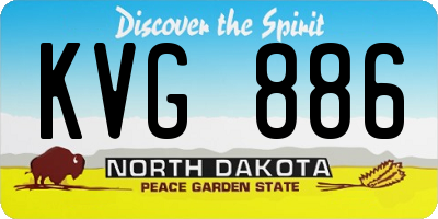 ND license plate KVG886