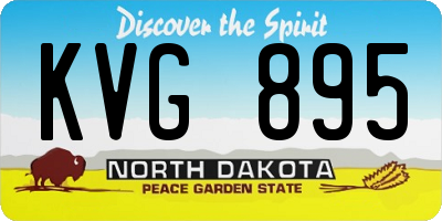 ND license plate KVG895