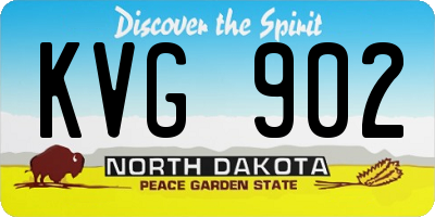 ND license plate KVG902