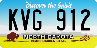 ND license plate KVG912