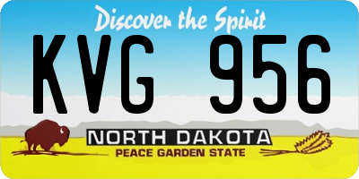 ND license plate KVG956