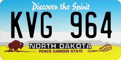 ND license plate KVG964