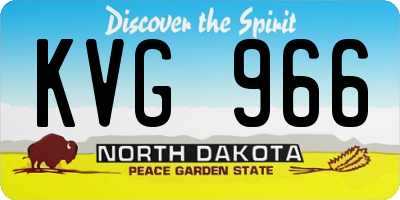 ND license plate KVG966