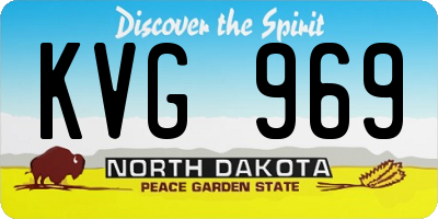 ND license plate KVG969