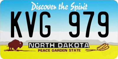 ND license plate KVG979