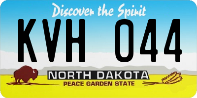 ND license plate KVH044