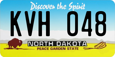 ND license plate KVH048