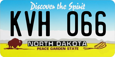 ND license plate KVH066